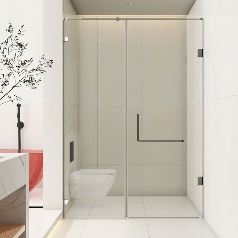 Minimalist Semi Frameless Door Hinged Tempered Glass Shower Door