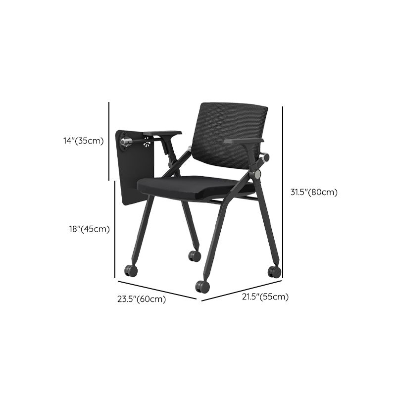 31.2-inch Height Desk Chair Contemporary Metal Office Chair with Arm