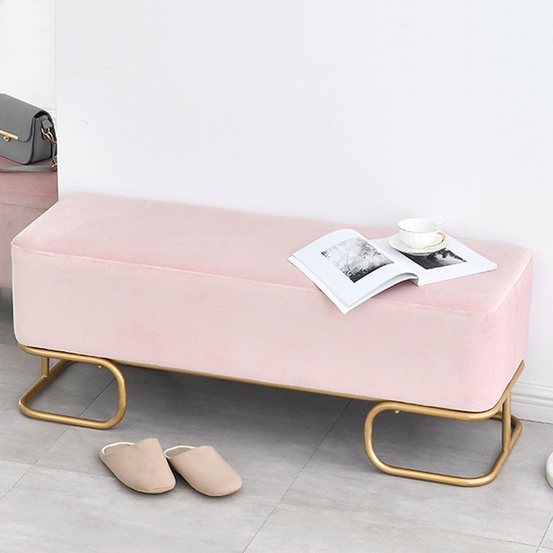 15.75" Wide Glam Solid Color Bench Cushioned Bench for Bedroom