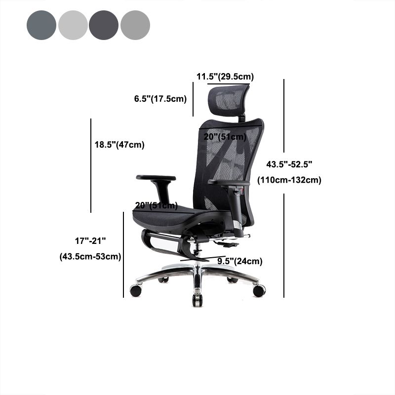 Swivel Adjustable Arms Executive Chair Modern Adjustable Seat Height Chair