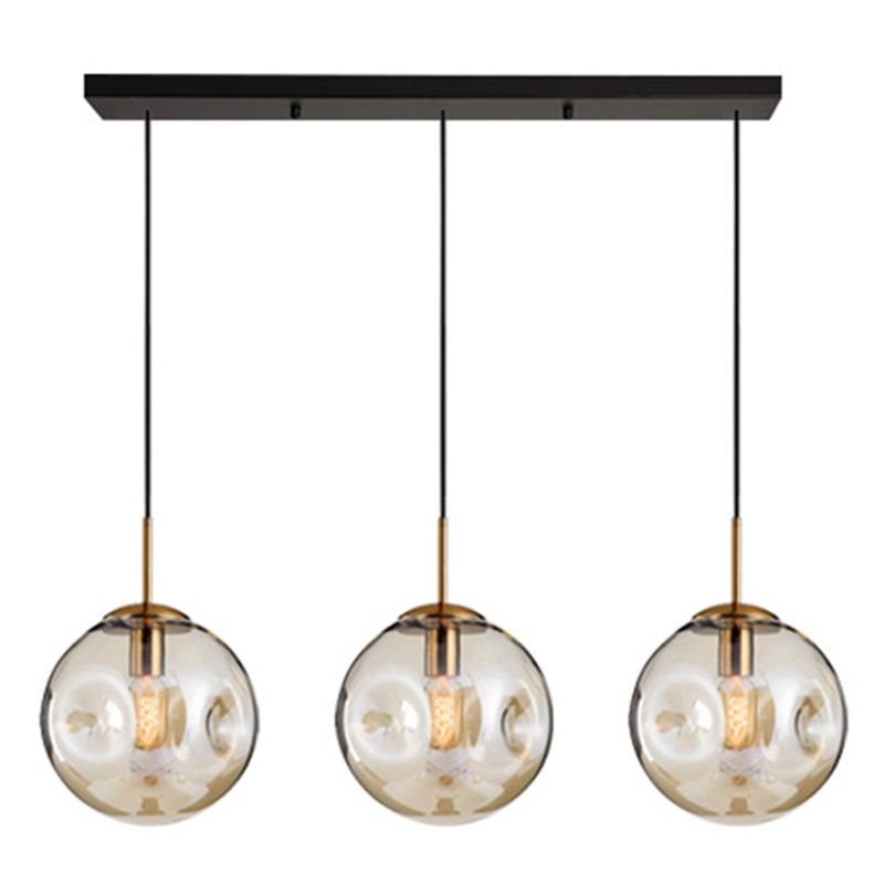 Contemporary Down Mini Pendant Glass Global Hanging Ceiling Light with 1 Light