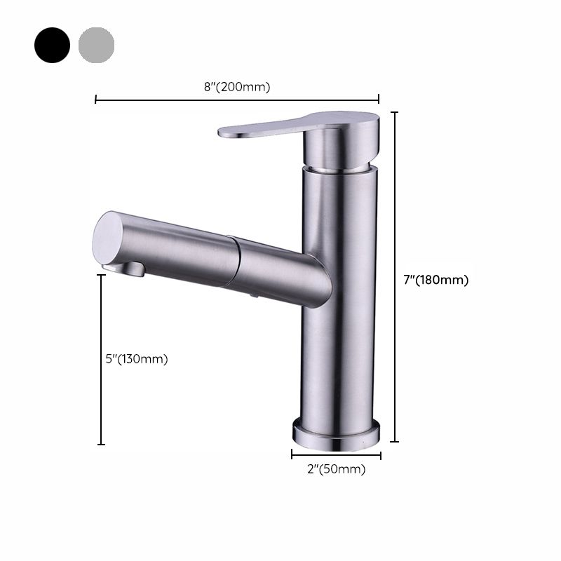 Pull-out Faucet Contemporary Single Handle Faucet with Swivel Spout