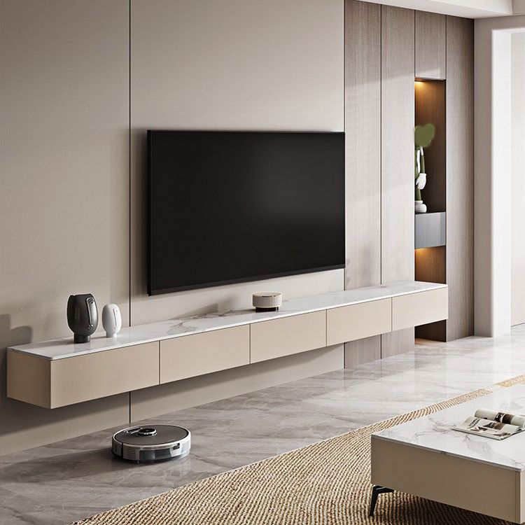 Contemporary TV Stand Console Wall-mounted TV Console with Drawers