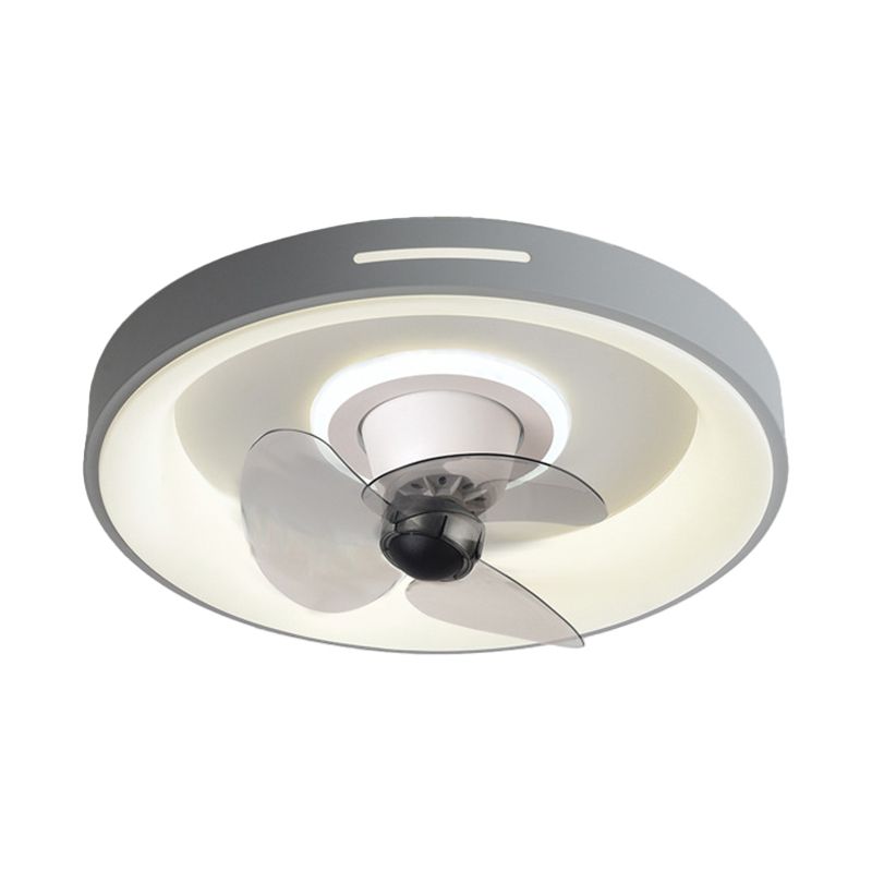 Modern Simple Ceiling Fan Lamp Circle Shape Ceiling Fan Light for Bedroom