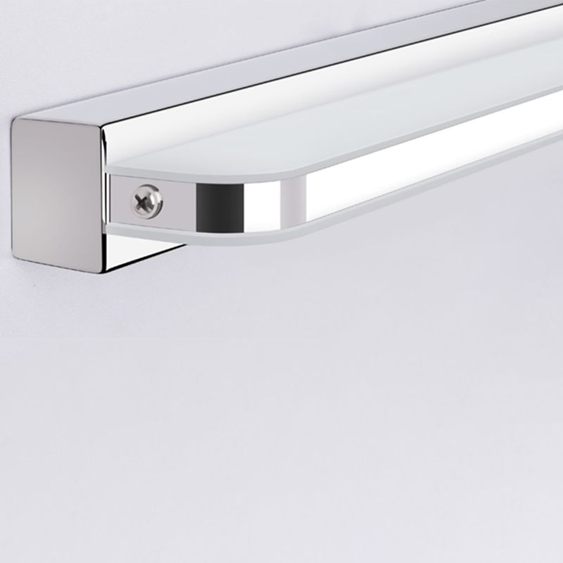 Linear Vanity Lighting Modern Style Metal 1 Light Vanity Wall Sconce in Silver