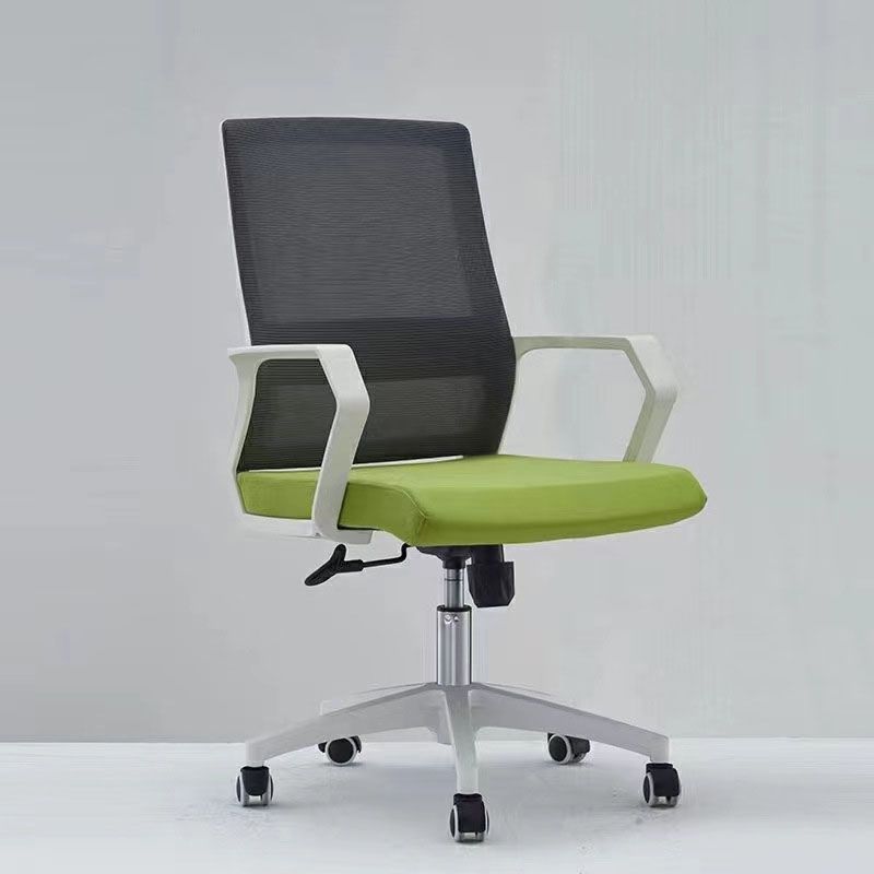 Mid Back Nylon Base Office Chair Rotatable Mesh Task Chair with Wheels