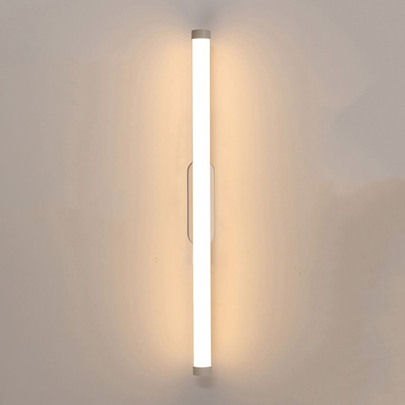 Linear Shape Metal Wall Sconce Modern Style Single Light Mirror Wall Light Fixtures