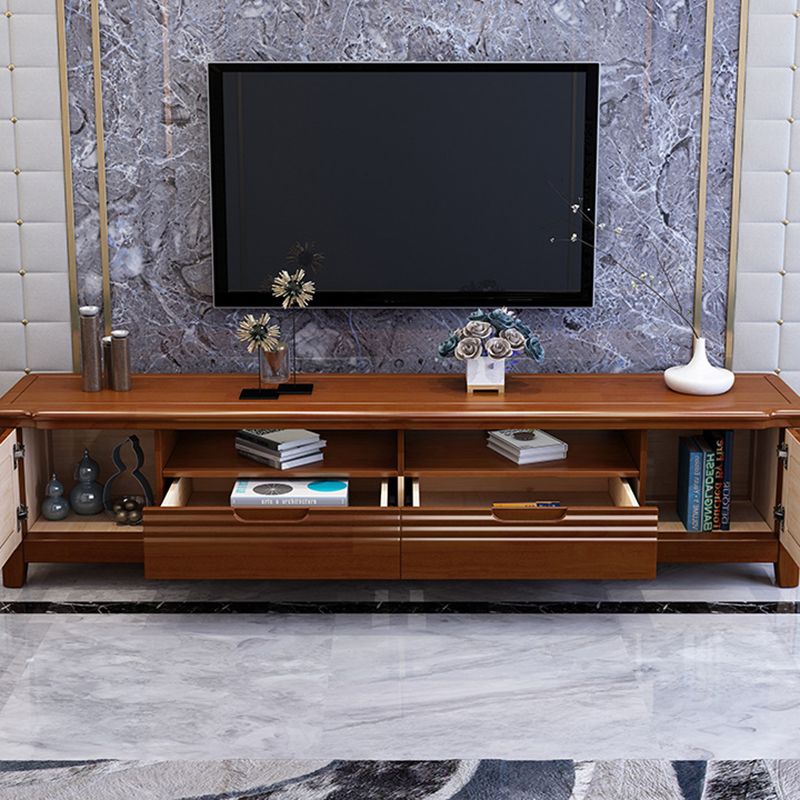 Traditional TV Media Stand Wooden TV Stand Console with Drawers