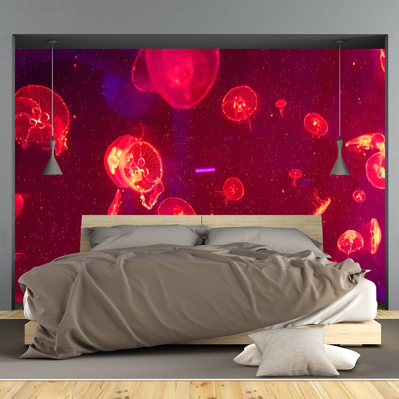Underwater Creatures Wall Mural for Living Room Moisture Resistant, Customized Size