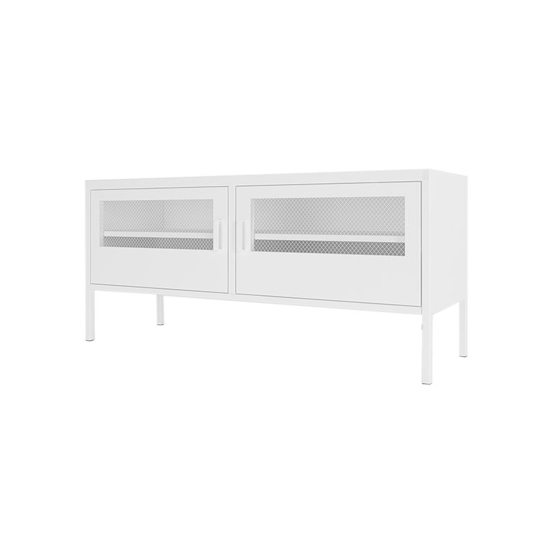 Modern Style Metal TV Stand Enclosed Storage TV Console,46.46"L x 15.74"W x 23.62"H