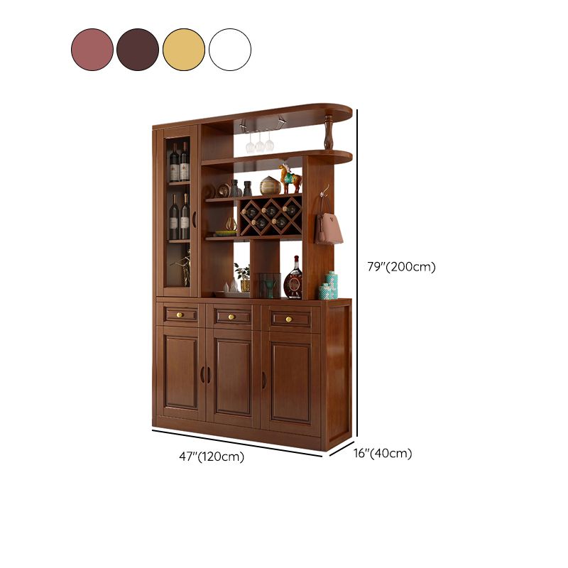 Contemporary Solid Wood Cabinet 78.74" H Accent Cabinet with Drawer and Door