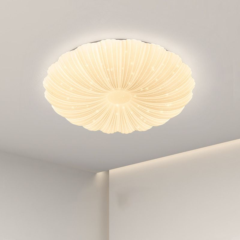 Flower Shape LED Ceiling Flush Minimalist Flush Mount Fixture in White