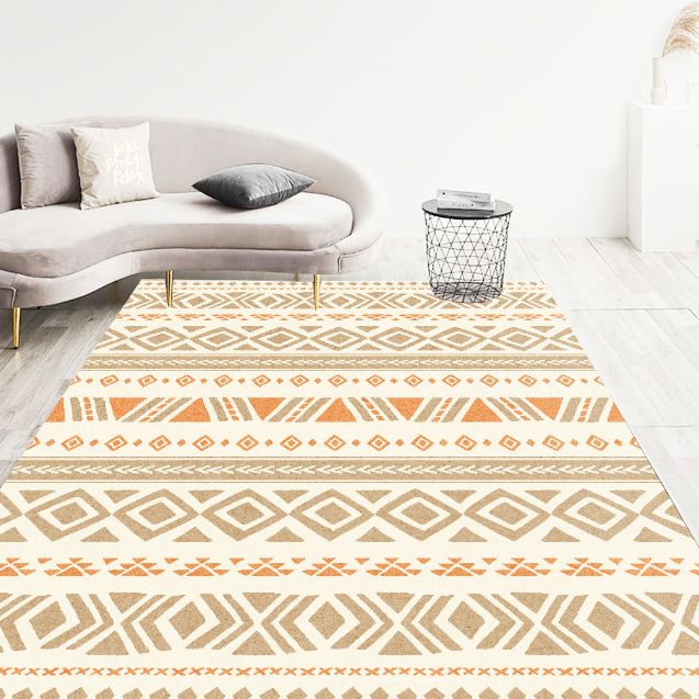 Light Color Home Decoration Carpet Bohemian Chevron Area Rug Polyester with Non-Slip Backing Rug