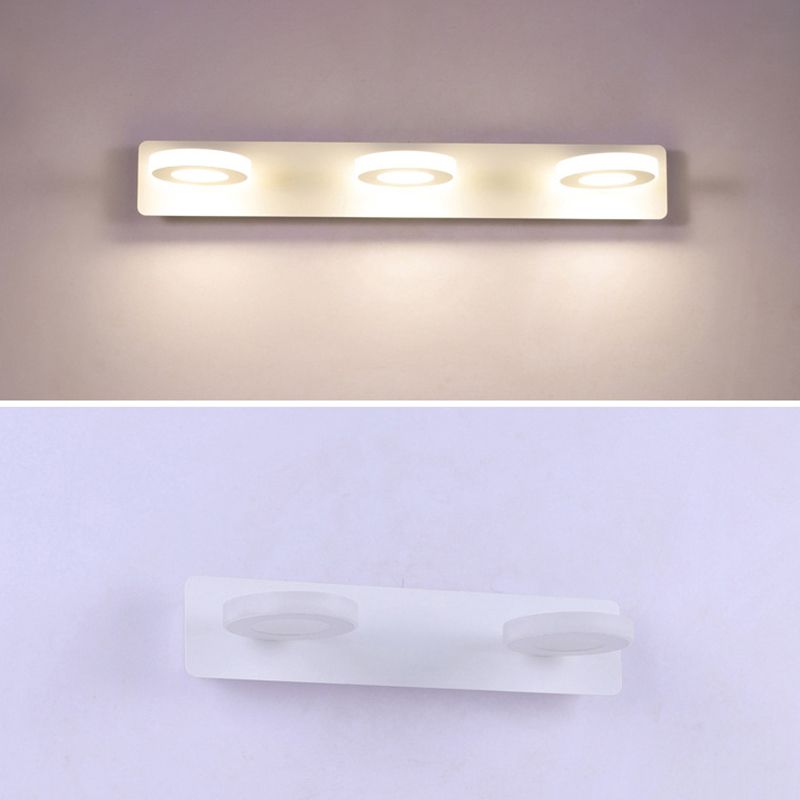 Luz de pared geométrica de lámpara montada en la pared estilo acrílico LED de montaje en pared blanco de montaje de pared