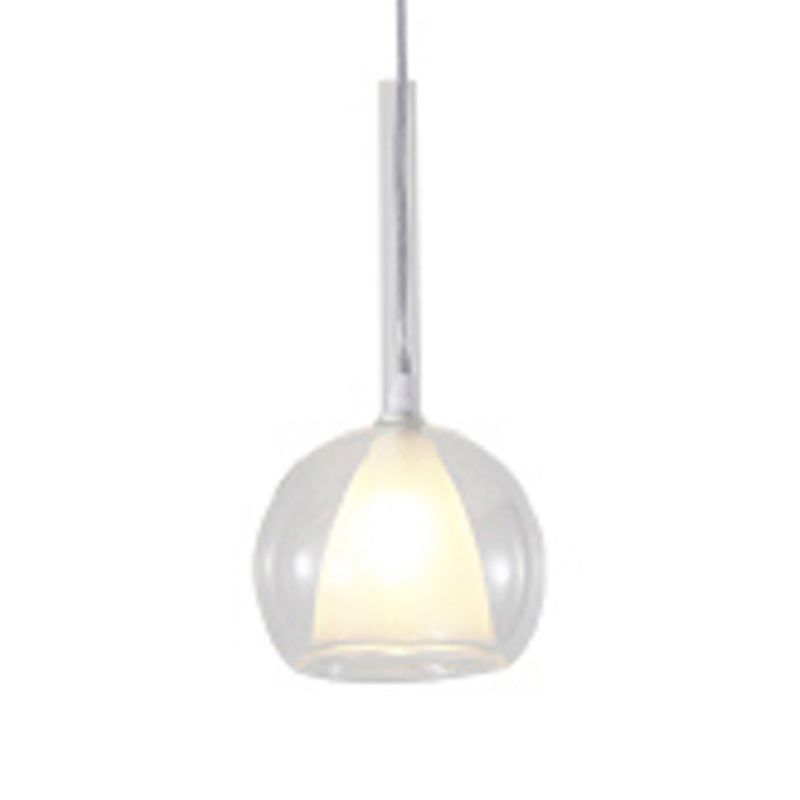 Modern Simple Metal Ceiling Lamp Ball Shape Pendant Light with Glass Shade for Bedroom