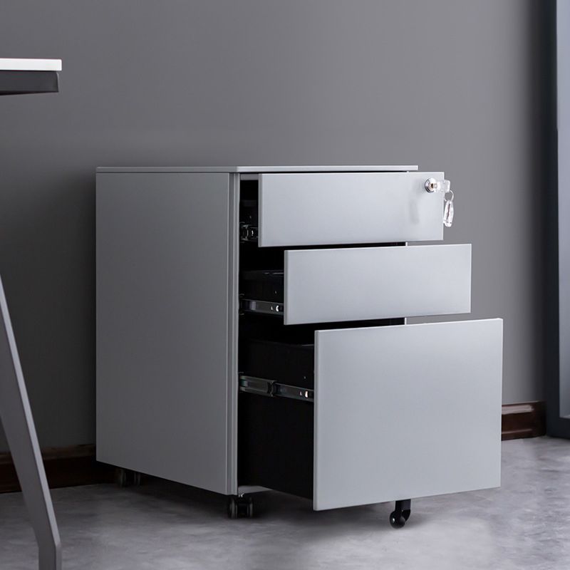 Modern Metal Cabinet Locking Drawers File Cabinet with Castors