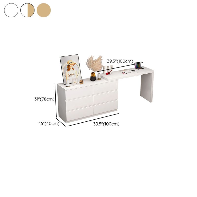 Contemporary with Drawer Wooden Bedroom Makeup Vanity Desk Table