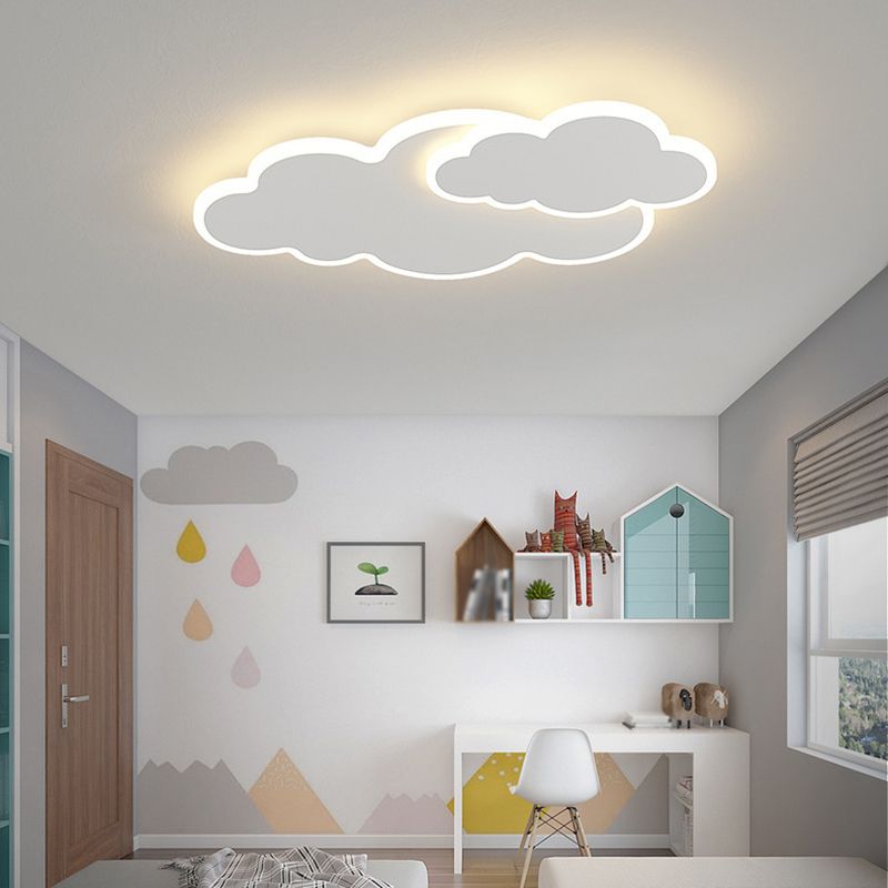 LED Modernism Ceiling Light White Flush Mount Lighting for Bedroom