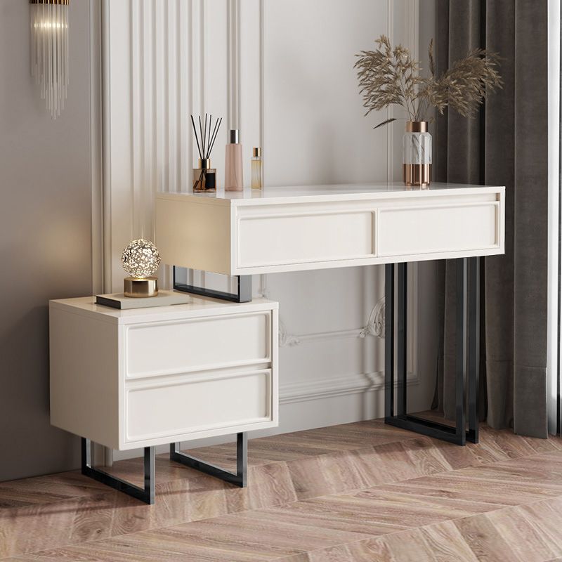 Contemporary Makeup Vanity Set 4 Drawer Vanity Dressing Table