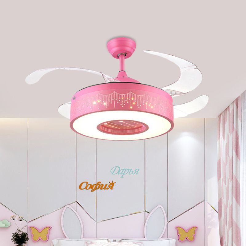 Anneau Metal Semi Flush Lighting Kids Rose / Blue Finis