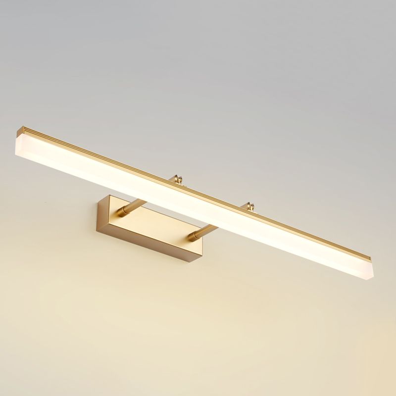 Metallic Bar Vanity Light Contemporary LED Wall Mount Lamp for Bathroom