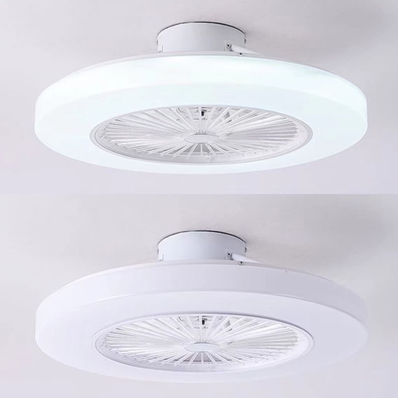 Modern Simple Ceiling Fan Lamp Circle Shape LED Ceiling Fan Light for Bedroom