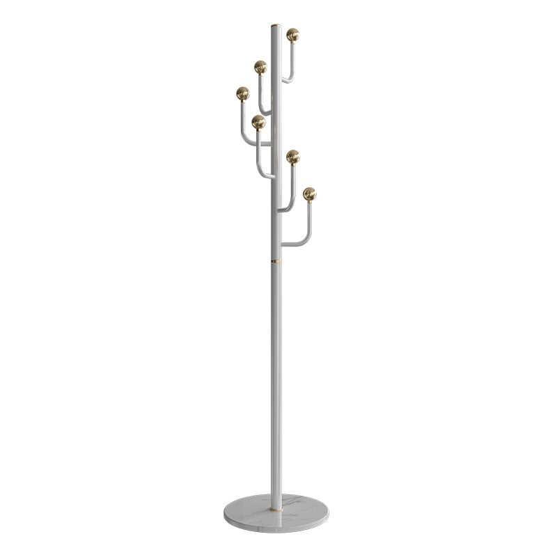 Modern Stainless Steel Hall Stand Marble Base Entry Hall Tree