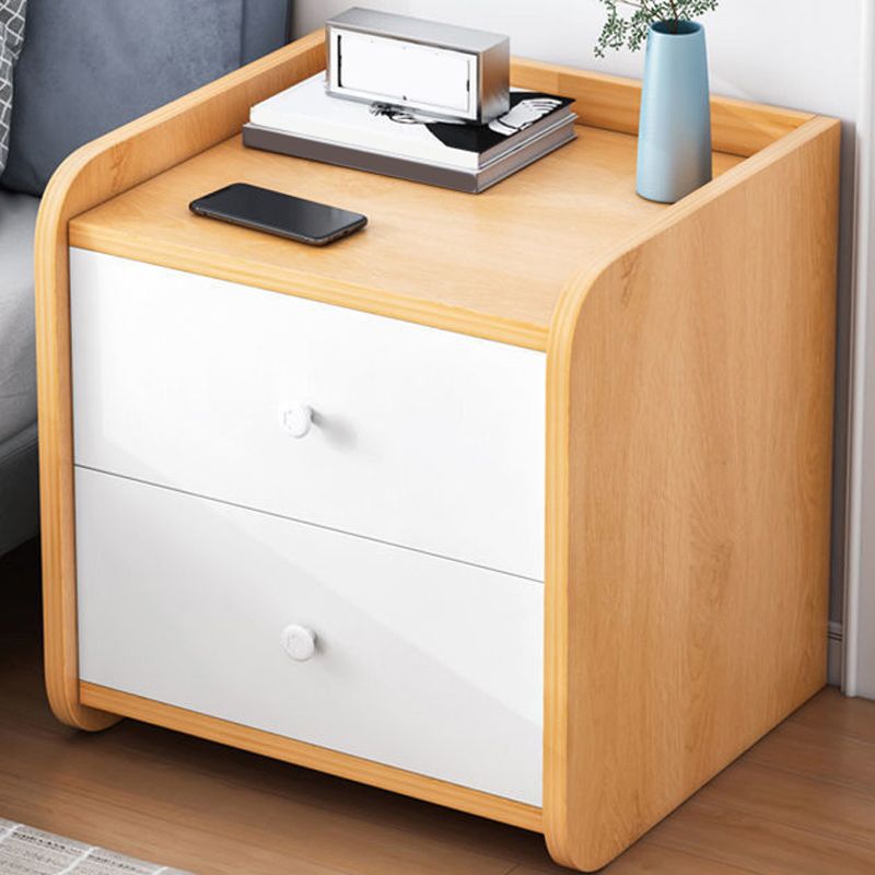 Contemporary Accent Table Nightstand Drawer Storage Night Table