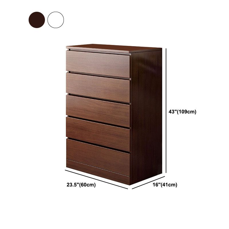 23.5" X 16" Vertical Storage Chest Modern Wood Storage Chest in White and Brown