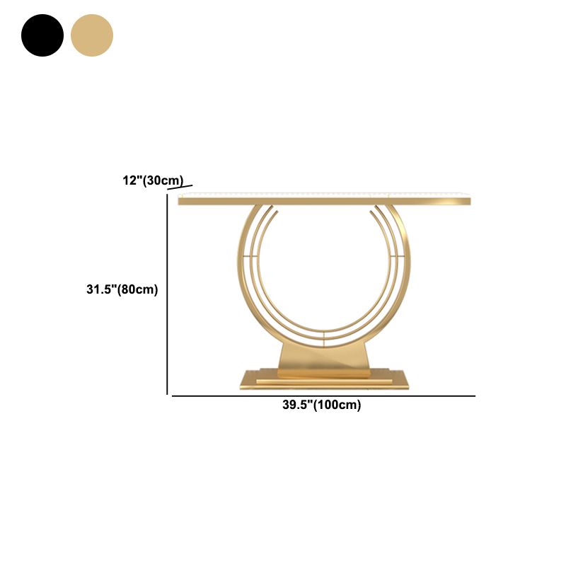 White Console Table Stone 12 inch Wide Contemporary Console Sofa Table