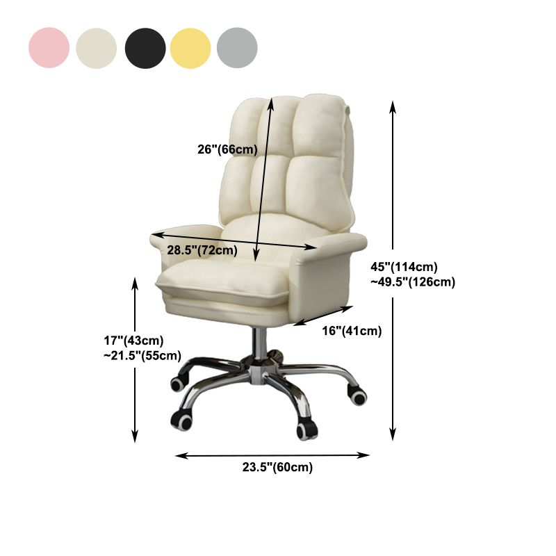 Executive Swivel Chair with Padded Arms Modern Computer Chair with Wheels