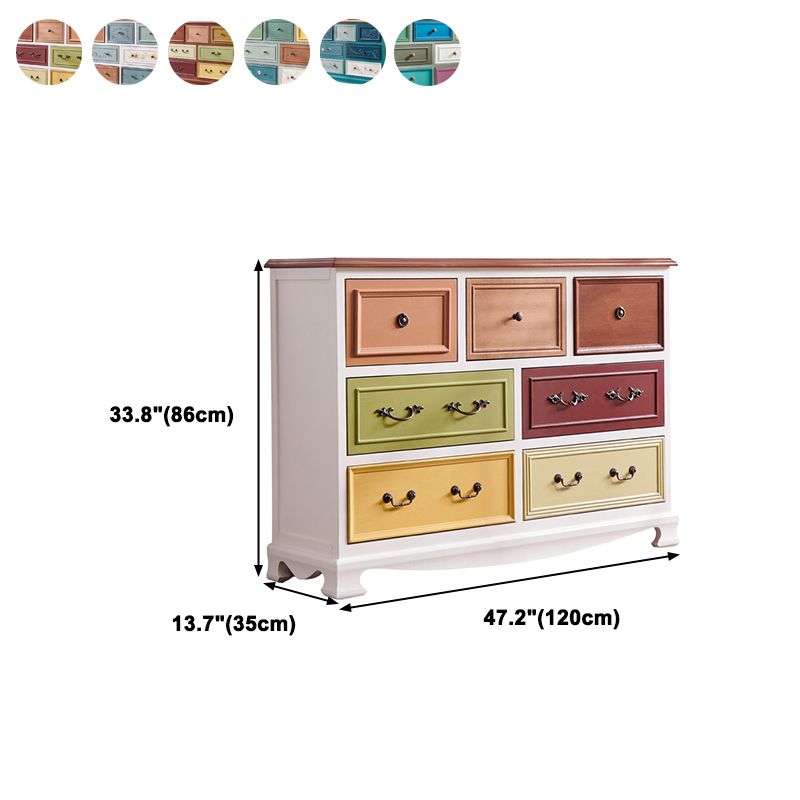 Multi Drawers Classical Storage Chest Wooden Storage Chest for Bedroom