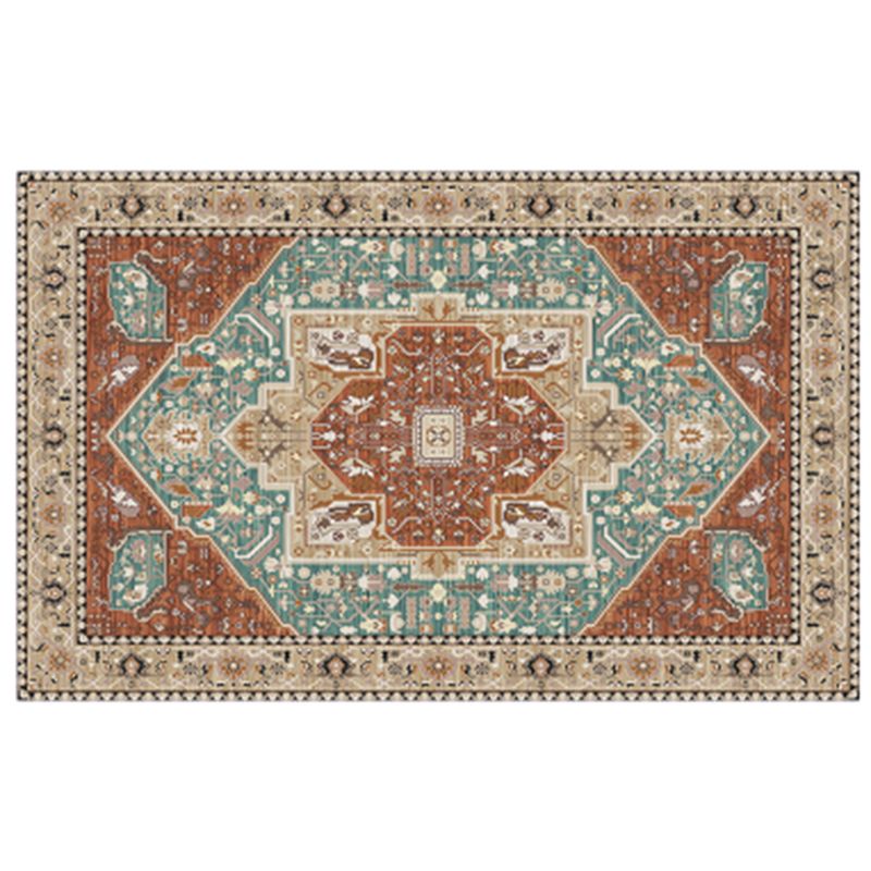 Veelkleurige symmetrische print Trug Polyester tapijt Retro Anti-slip achterste binnenvleed tapijt voor woonkamer