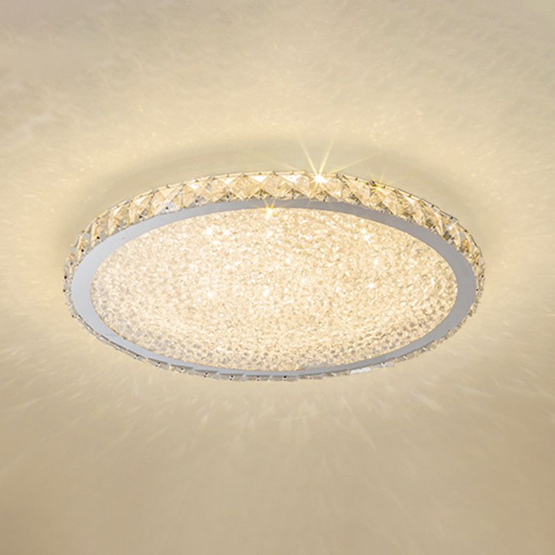 1 Light Round Flush Ceiling Lights Modern Style Metal Flush Mount Lights