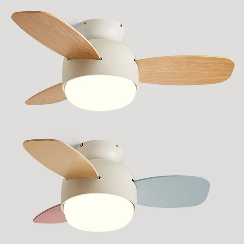 Metal Ceiling Fan Light Modern Style 1 Light Ceiling Fan Lighting for Children's Room