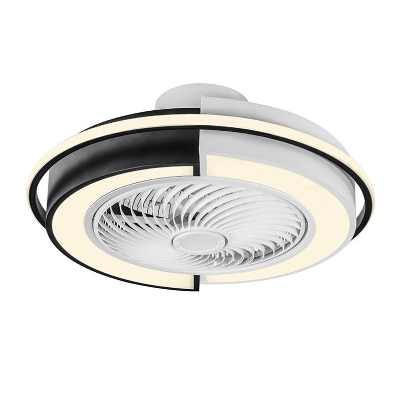 Modern Round LED Ceiling Fan Light Minimalism Flush Mount Light for Living Room