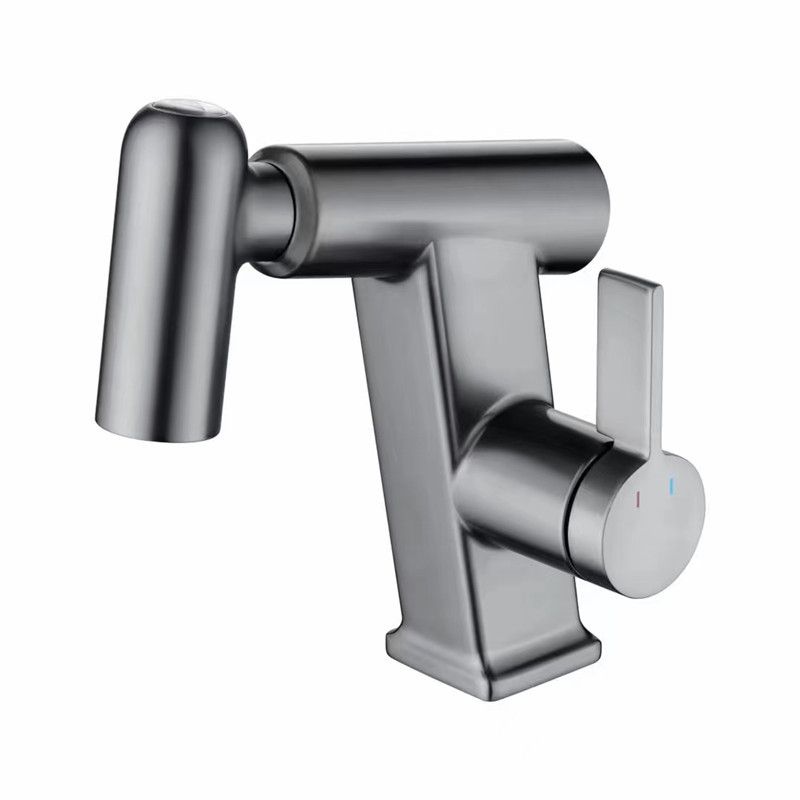 Contemporary Vessel Faucet Swivel Spout Faucet with One Lever Handle