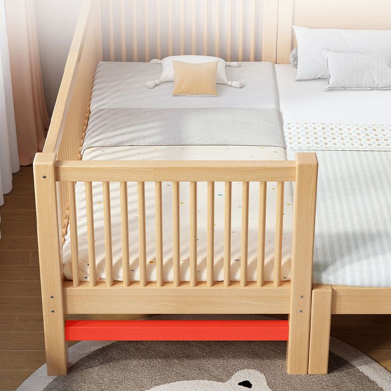 Solid Wood Kids Bed No Theme Natural Toddler Bed with Mattress