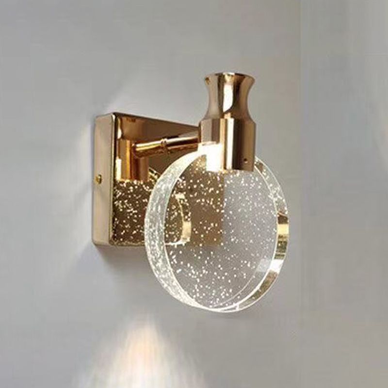 Contemporary Style Round Vanity Lighting Ideas Metal 1 Light Vanity Sconce