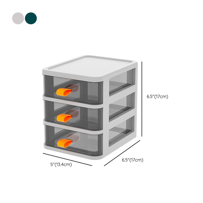 Transparent Filing Cabinet Plastic Vertical Home and Office File Cabinet with Drawers