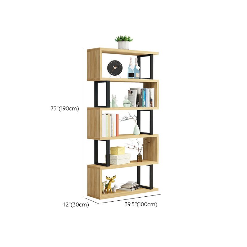 Open Back Scandinavian Shelf Bookcase Shelves Included for Home Office