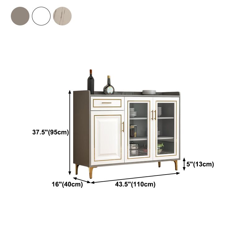 Modern Engineered Wood Sideboard Adjustable Shelves Kitchen Sideboard