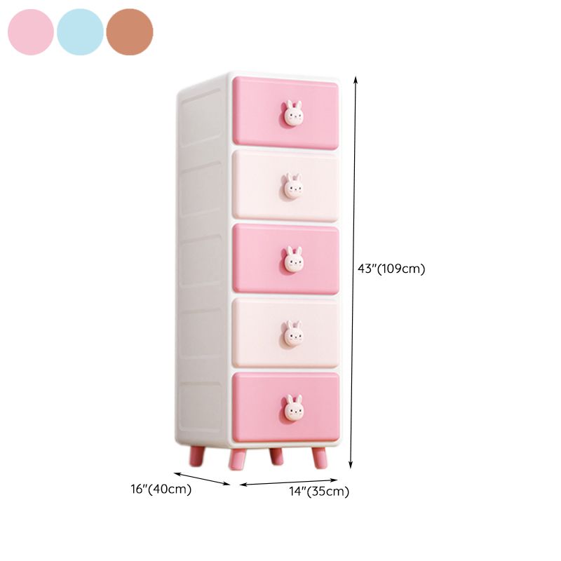 Contemporary Vertical Kids Furniture Plastic Nursery Dresser for Home