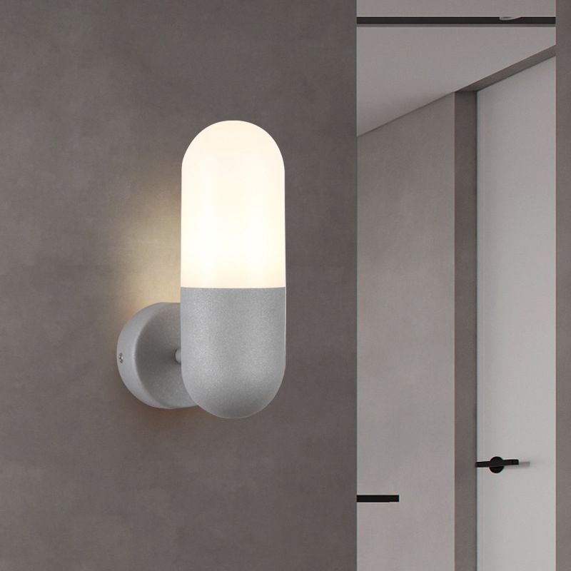 Modern Simple Aluminum Vanity Light Capsule Shape Vanity Lamp for Shower Room