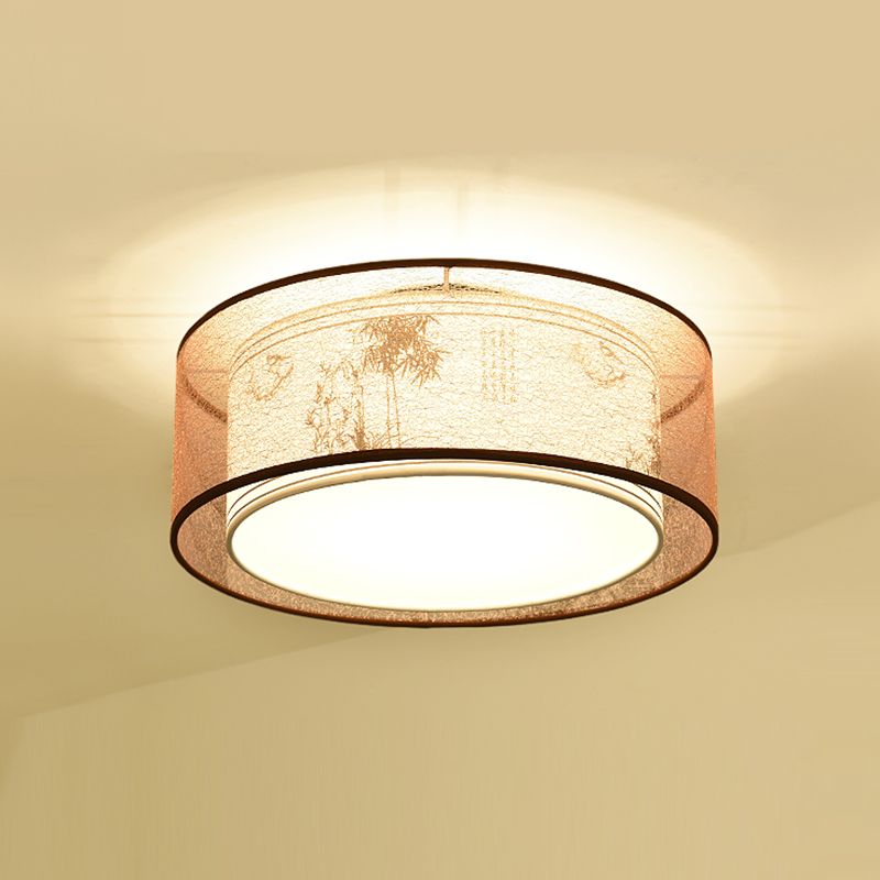 Geometry Ceiling Fixtures Contemporary Style Fabric Ceiling Mounted Lights