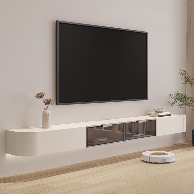 Contemporary TV Media Console Floating TV Console with 2 Drawers