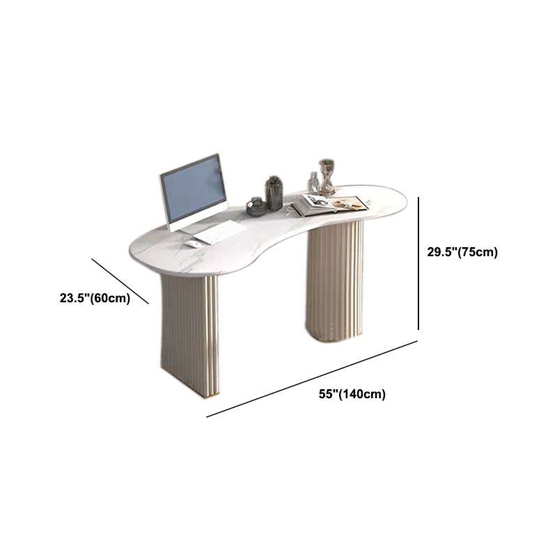 29.5-inch Office Desk with Drawers Office Laptop Table in White