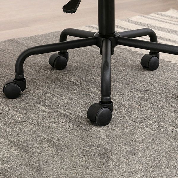 Black Frame Modern Desk Chair with Mid Back Swivel Office Chair with Wheels