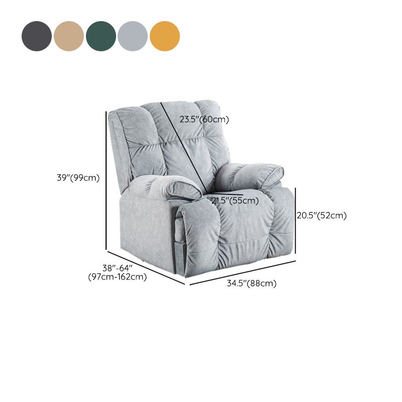 Microsuede Swiveling Recliner Chair Modern Pillow Top Arm Recliners with USB Cord