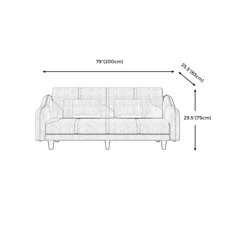 Canapé convertible moderne tissu à coussin simple canapé pour le salon